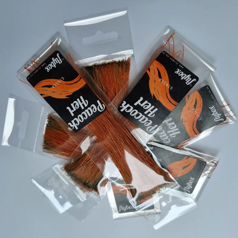 Flybox Peacock Herl Ginger